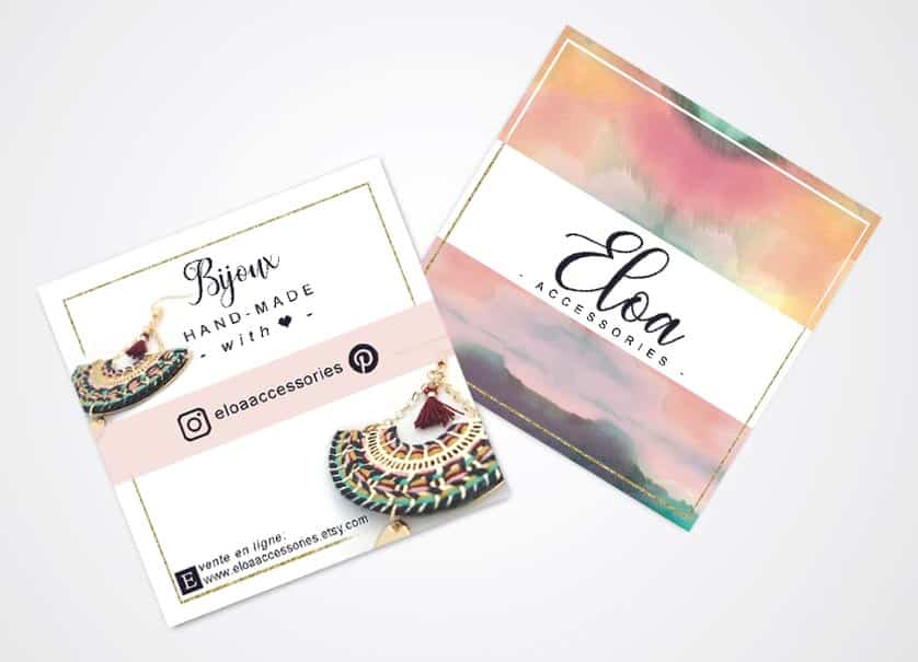 Support de communication-carte de visite-création de bijoux